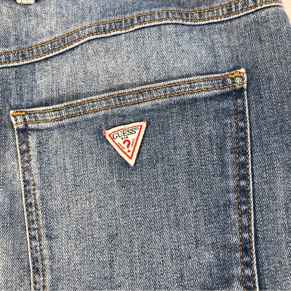 Guess Distressed Denim Patched Mini Skirt - Picture 6 of 14